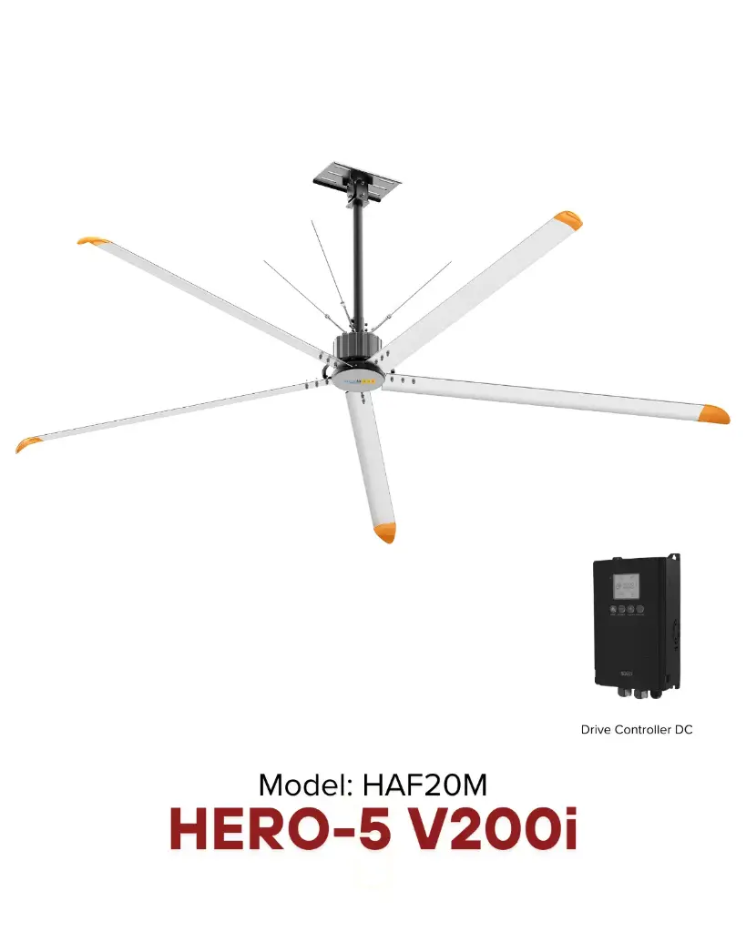 Quạt trần HVLS HERO-5 V200i Ø5.0m |